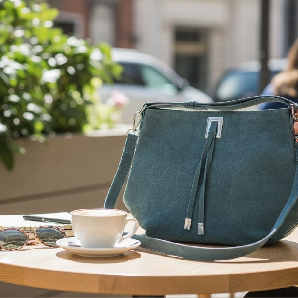 Green Blue Silver Handbag Shoulder Bag